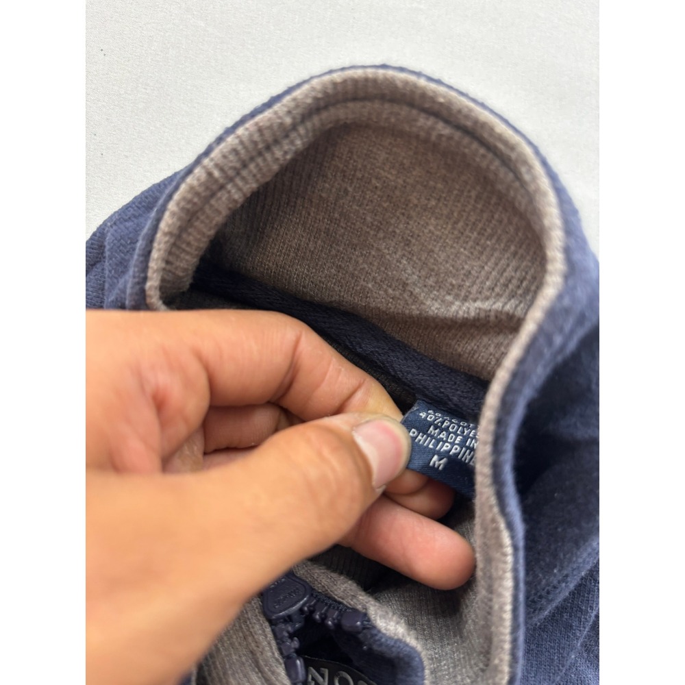 Izod PerformX Mens Quarter Zip Sweatshirt Navy Blue Mock Neck Pullover Size M - Picture 3 of 4